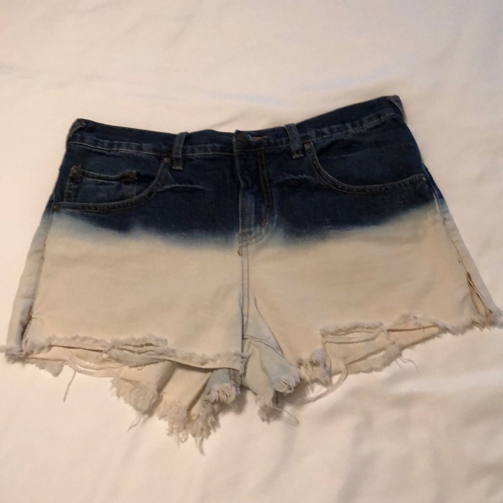 Free People High waisted denim shorts